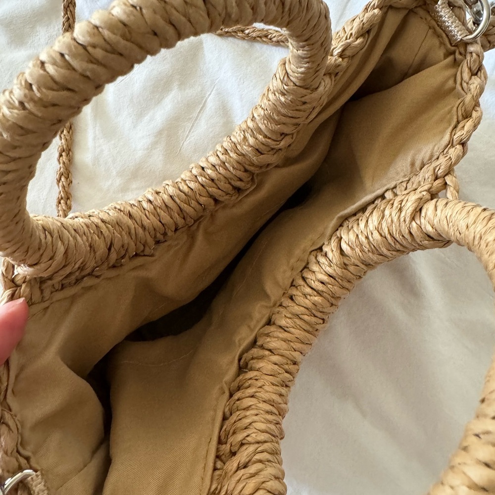 Woven Straw Handbag - Natural - Picture 2 of 5